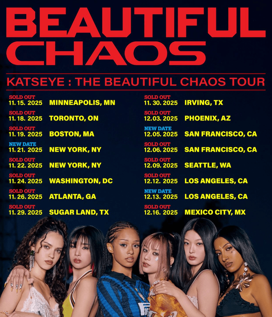 KATSEYE: THE BEAUTIFUL CHAOS TOUR - K-pop 活動圖片 (地點：The Theater at Bill Graham Civic Auditorium, San Francisco, CA)